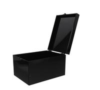 Lurrose Black PC Small Medicine Storage Box with Lid, Impact-resistant 12.5x9.2x7.3cm Organizer for Emergency and Daily Medication