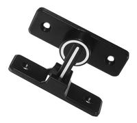 Lurrose Black Stainless Steel Gate Lock Latch for Wooden Door and Garden Use, Reliable Space Saving One-piece Molding 90 Degree Design Suitable for Bathroom Security