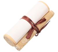 Lurrose Blank Chinese Xuan Paper Scroll for Painting and Calligraphy Mini Vintage Wax-dyed Hanging Scroll with Plant and Hemp Fibers for Traditional Chinese Brushwork and Watercolor