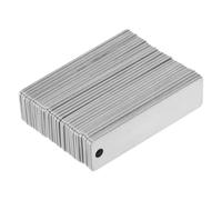 Lurrose Blank Tags with Polished Flat Surface 60pcs Stainless Steel Rectangle for Metal Engraving Blanks and Modern Metallic Texture Suitable for Fashion Boutiques and Inventory Labeling