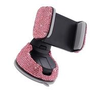 Lurrose Bling Pink Rhinestone Car Vent Phone Holder with Strong Holding Power Abs Material Dashboard Mount for Phone, Car Accessory to Avoid Distracted Driving