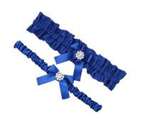 Lurrose Blue Bowknot Lace Garter Bridal Garter Wedding Leg Decoration Something Blue for Brides