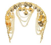 Lurrose Boho Sequin Head Chain Golden Alloy Multilayer Coin Hair Accessory, Gypsy Headpiece for Women, Dance Performances, Everyday Wear