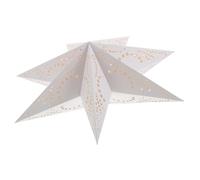 Lurrose Boho White Seven-Pointed Star Paper Lanterns Lightweight Window Hanging Star Light Shade for Christmas Holiday Weddings Gentle Glow Origami Lampshades for Stylish Party Decor