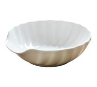 Lurrose Bone China Shell-Shaped Salad Bowl Multi-Function Fruit and Soup Bowl Decorative Porcelain Food Container for Kitchen and Dining