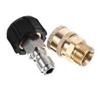Lurrose Brass Fitting Hose Adapter Household Washer Pressure Use for Quick Connect with Corrosion Resistant and Easy to Use Design, Compatible with Airbrush and Pressure Washer Pump