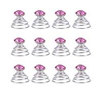 Lurrose Bridal Hair Clip 12pcs Rhinestone Hair Clips Bridal Twists Hair Pin Metal Coil Spiral Barrette for Girls Hair (Rosy) Pearl Hair Clip