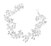 Lurrose Bridal Rhinestone Hair Pieces Hairband Crystal Hair Vine Headpiece Wedding Hair Jewelry Decoration for Women Girl Lady (Silver)