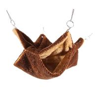 Lurrose Brown Hanging Hamster Hammock Bed for Small Pets Made of Wear-resistant Cloth Creative Shape Providing A Safe Hiding Place, for Home Or Pet Shop Use