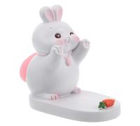 Lurrose Bunny Phone Holder Resin Rabbit Mobile Phone Stand Desk Ornament Reading Messages the Go Use
