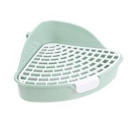 Lurrose Bunny Potty Trainer and Rabbit Litter Box Mint Green Triangular Non-Leak Design Small Animal Toilet for Guinea Pigs Hamsters Indoor Cage