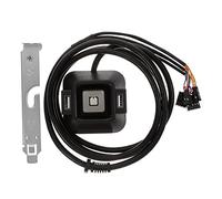 Lurrose Button Dual for PC Computer Power Extension External Desktop USB ABS with Hub Function Sturdy Rubber Copper Material Case Motherboard and Suitable for Home and Cafe Use