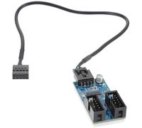 Lurrose Cable for 2.0 with 9-pin USB Header Splitter Extension Port Connector, Stable Pcb Material Hub Adapter Easy Installation Expansion Suitable for Desktop Motherboard