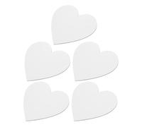 Lurrose Canvas Boards for Painting and Sketching White 5pcs Heart Shaped Acrylic Paint Compatible Canvas Panels Hobby Painter for Students and Artists