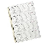 Lurrose Carbonless 2-Part Receipt Book for Small Business with Spiral Bound 200 Pages Per Book Paper for Seamless Record Keeping and Order Management at Home or Business Meetings