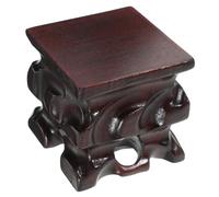Lurrose Carved Wooden Pedestal Wood Display Stand for Pot and Fish Tank | Aquarium Stand, Rustic Artistic Decor, Smooth Burr Free Finish, Stable Support Points for Collections