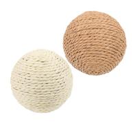 Lurrose Cat Balls 2pcs Lightweight Jute Rope Portable for Home and Other Pets
