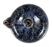 Lurrose Ceramic Calligraphy Water Dropper Blue Kiln-change Ink Droplet for Painting Inkstone Accessories, Office Supplies Suitable for Chinese Brush Ink Grinding and Calligraphy