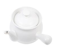 Lurrose Ceramic Chinese Medicine Pot Non-Stick Stew Kettle for Gas Stove Herbal Cooking Household Pharmacy Use with Heat-Resistant Handle for Herbal Tea and Nutrition Soup
