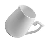 Lurrose Ceramic Creamer Pitcher Small Milk Jug Bone China Milk Container White Porcelain with Handle Elegant Design for Coffee Latte Serving in Kitchen and Dining
