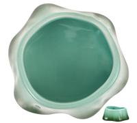 Lurrose Ceramic Feeding Bowl Guinea Pig Food Bowl Prevent Spill Easy to Wash round Shape Holding Food Suitable for Small Furry Animals and Ground Squirrels