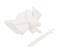 Lurrose Ceramic Incense Stick Holder with Warrior Design, White Colour, Break-resistant Material for Relaxing Aromatherapy and Home Decoration