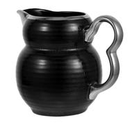 Lurrose Ceramic Milk Pitcher with Handle 200ml Small Milk Jug for Coffee and Syrup Dispenser White Porcelain Creamer Suitable for Fridge and Table Serving