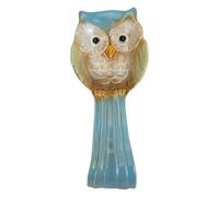 Lurrose Ceramic Owl Spoon Rest with Scoop Holder Kitchen Utensil Rack Pot Shovel Stand Decorative Kitchen Counter Accessory for Cooking and Dining