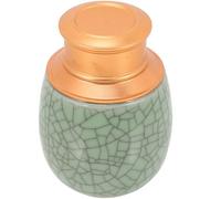 Lurrose Ceramic Pet Memorial Urn for Dog and Cat Ashes Medium-sized Cinerary Holder with Elegant Craftsmanship Compact Keepsake for Bereaved Dog Lovers and Cat Owners