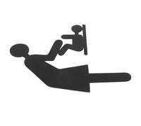 Lurrose Changing Station Sign Restroom Sign Black Stainless Steel Durability Directions for Museums Offices