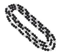 Lurrose Charm Necklace 3pcs Men's Black and White Ball Neck Chain Delicate Pendant for Casual Wear