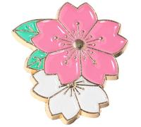 Lurrose Cherry Blossom Enamel Pin Japanese Decorations Adorable Enamel Stylish Resistant to Fading Express Individuality Women Backpack Party Decoration