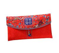Lurrose Chinese Style Wedding Red Envelopes Money Holder Large Size Double Happiness Design Traditional Bridal Shower Cash Envelope for Marriage Celebration