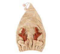 Lurrose Christmas Antler Hair Dry Towel Quick Dry Hair Towel Hair Wraps Shower Cap for Women Girls Bathing