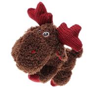 Lurrose Christmas Design Interactive Plush Reindeer Dog Toy for Puppies, Bite Resistant and Portable, Exercising Jaw Muscles and Attracting Pet's Attention, for Home Use