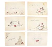 Lurrose Christmas Greeting Envelopes with Delicate Design 6pcs Retro Paper Envelopes for Christmas and Valentine's Day Festive Greetings for Sending Holiday Cards and Photos