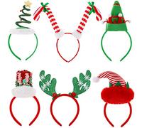 Lurrose Christmas Headband Christmas Tree Fashion Headband Christmas Costume Headbands Christmas Party Headwear for Kids Adults Party Favors (Style2)