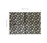 Lurrose Christmas Wrapping Paper Sheets with Xmas Tree and Deer 3pcs Black and Gold 28x20inch Vintage Metallic Foil Design Easy to Cut and Wrap for Holiday Party Gift Wrapping