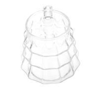 Lurrose Clear Christmas Glass Latte Mug with Handle Pinecone Shape Heat-Resistant Borosilicate Cup for Coffee Tea Milk Easy-Grip Transparent Holiday Beverage Cup for Festive Serving