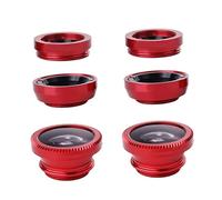 Lurrose Clip-on Phone Camera Lens Kit with Fisheye and Wide Angle Lenses, Metal Material, Includes Microfiber Lens Bag, Suitable for Architecture and Shooting Photos, 2 Sets