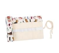 Lurrose Colored Pencil Roll Case Slots Canvas Pencil Organizer for Artists Students Office Supplies Portable Keeps Your Drawing Tools Neatly Organized
