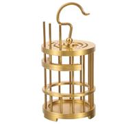 Lurrose Copper Hanging Bird Cage Small Brass Cage Collectible Home Décor Accent for Living Room