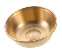 Lurrose Copper Water Offering Bowl 9cm - Tibetan Style Golden Metal Buddhism Cup for Home and Office, Multi-Function Tabletop Offering Bowl, Decorative Copper Chalice for Spiritual and Tea
