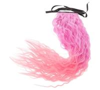 Lurrose Corn Wave Ponytail Hairpiece Wavy Hair Extensions 59cm Reusable Natural Look Synthetic Fibers for Women Special Occasions Photoshoots