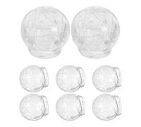 Lurrose Crackle Glass Globe Lamp Shades and Reduced Maintenance 8pcs 8cm Diameter Round Sphere Covers with High Light Transmission for Outdoor Park Pendant Light Cage and Wall Sconce