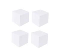 Lurrose Craft Cube Foam Blocks Lightweight Sandable Square Bricks 15 X 15 X 15Cm 4Pcs White for Cake Practice Mould Tools and Fondant Mold Crafting