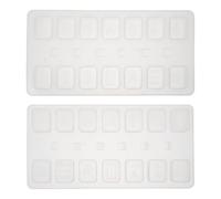 Lurrose Creative Silicone Mahjong Moulds 2Pcs for Epoxy Resin, Multi- Casting Molds for DIY Craft Projects and Artistic Use Random Color