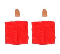 Lurrose Creative Silk Scarf Disappearing Props with Fake Finger Cots Made of Cloth and Plastic, for Close-up Conjure Performance and Party Stage Show Trick Accessories
