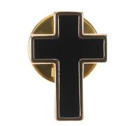 Lurrose Cross Brooch Pin: Catholic Religious Cross Brooch for Suit, Coat, Scarf Hat - Unisex Copper Crucifix Lapel Pin for Communion Confirmation Baptism Gift, Golden