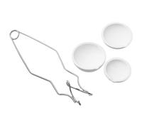 Lurrose Crucible Tongs Clamp Set with Long Handle for Metal Casting, Includes 2oz, 5oz, 10oz Melting Crucibles Bowls, Metal Smelting Tools for Jewelry Casting and Furnace Use